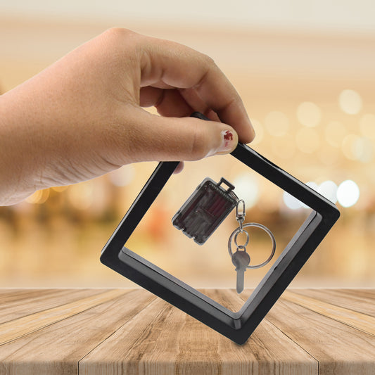 Suitcase Shape Nail Clipper Keychain With Key 3d Floating Frame Display Case (1 Set)