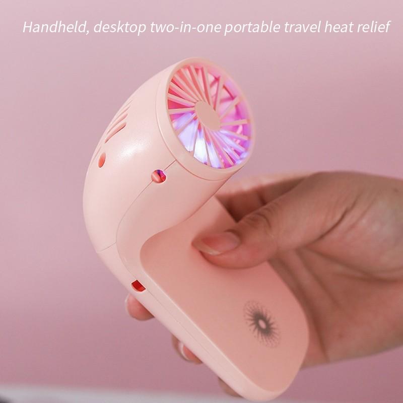 4814 Portable Mobile Phone Holder Fan Personal Fan Multi- Function Fan Handheld Charging Fan (Battery Not Include)