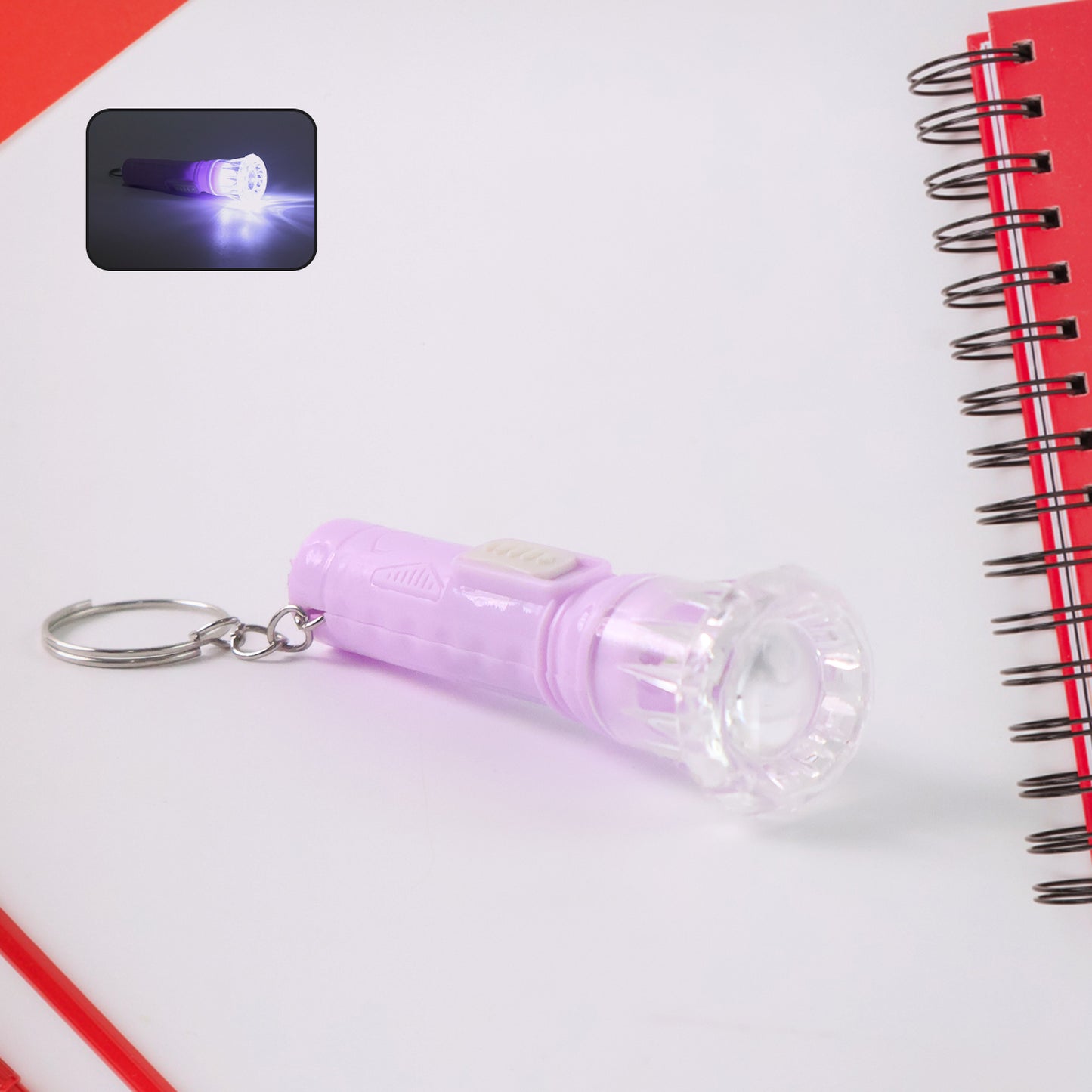 Mini Led Flashlight Keychain Torch (Mix Color 1 Pc)