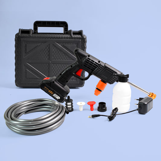 Car Washer Gun Wireless High Pressure Washer Water Spray Gun (48v With Small Box Small Adaptor 1 Set)