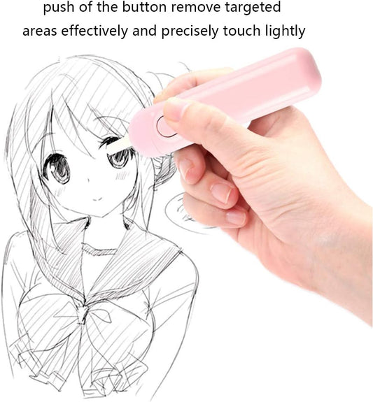 4189 Electric Eraser Kit Automatic Pencil Eraser Battery Operated With 10 Eraser Refills Suitable For Use With Graphite Pencils Drawing Painting Sketching Drafting Supplies Stationery Child Gifts (Battery Not Included)