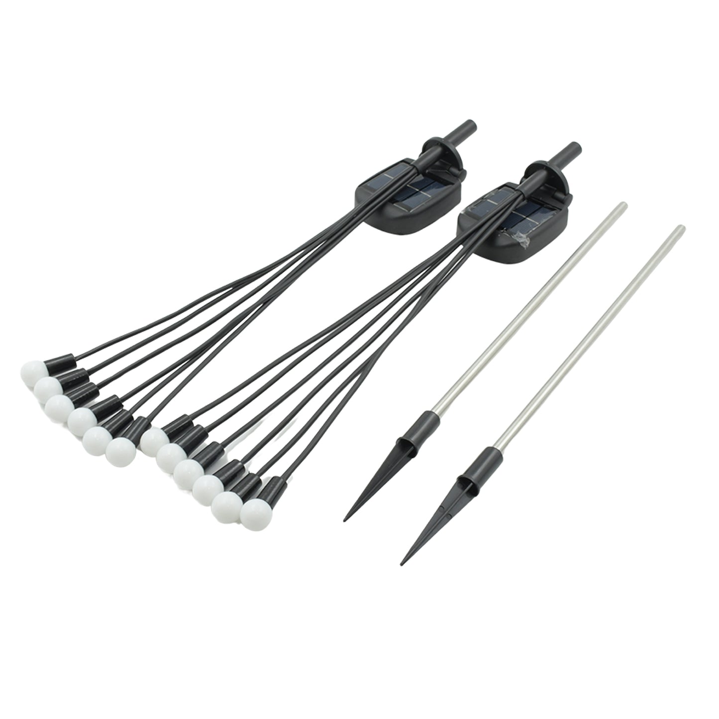 9129 Solar Garden Lights Solar - Powered Firefly Lamp New Upgraded Solar Firefly Lights Outdoor Waterproof Solar Outdoor Decorative Lights For Yard Gardening Patio Backyard Pathway Dcor (2 Pcs Set 12 Led (Warm Light))