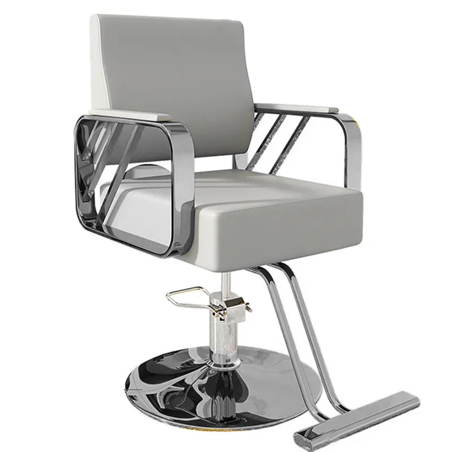 9362 Salon Chair Hydraulic Chair For Business Or Home Simplicity Barber Chair Salon Beauty Spa Shampoo Hair Professional Hydraulic Styling Chair (Silver 1 Unit )