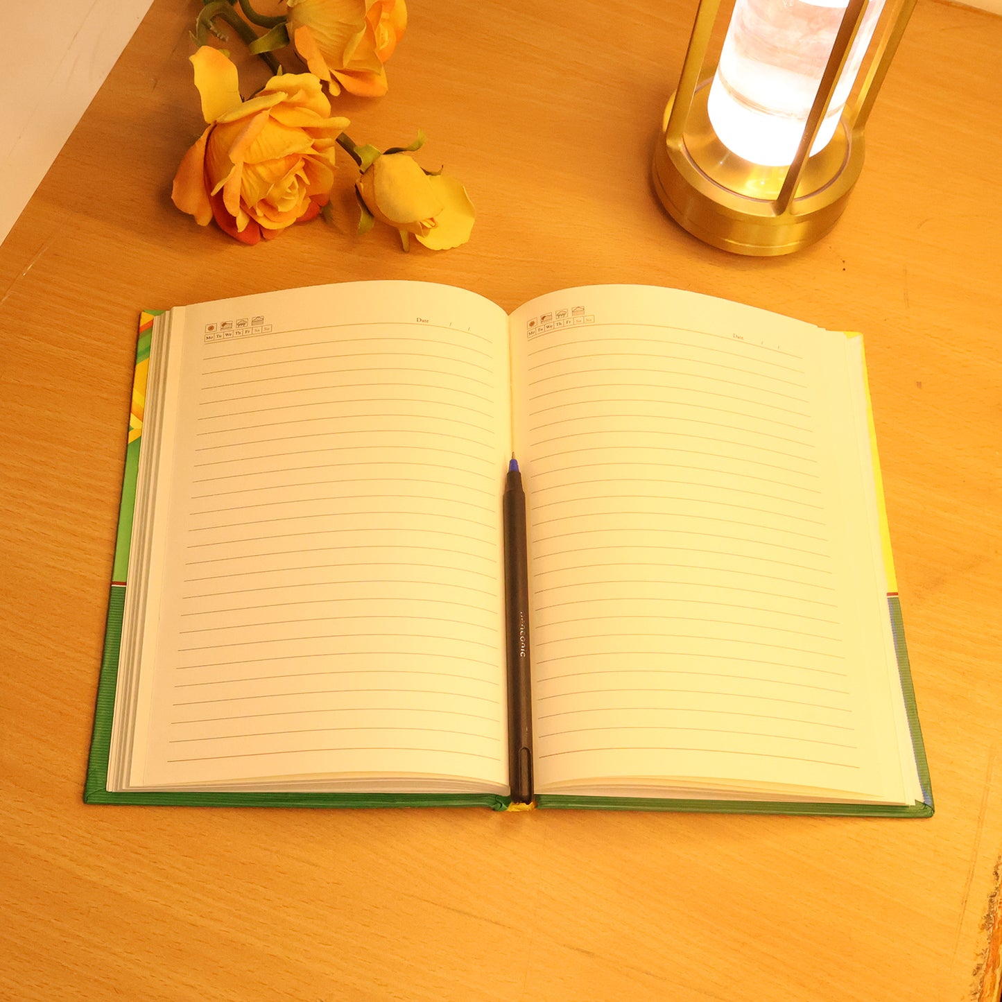 Hardcover Ruled Notebook With Calendar  160 Pages 22x16 Cm (1 Pc)