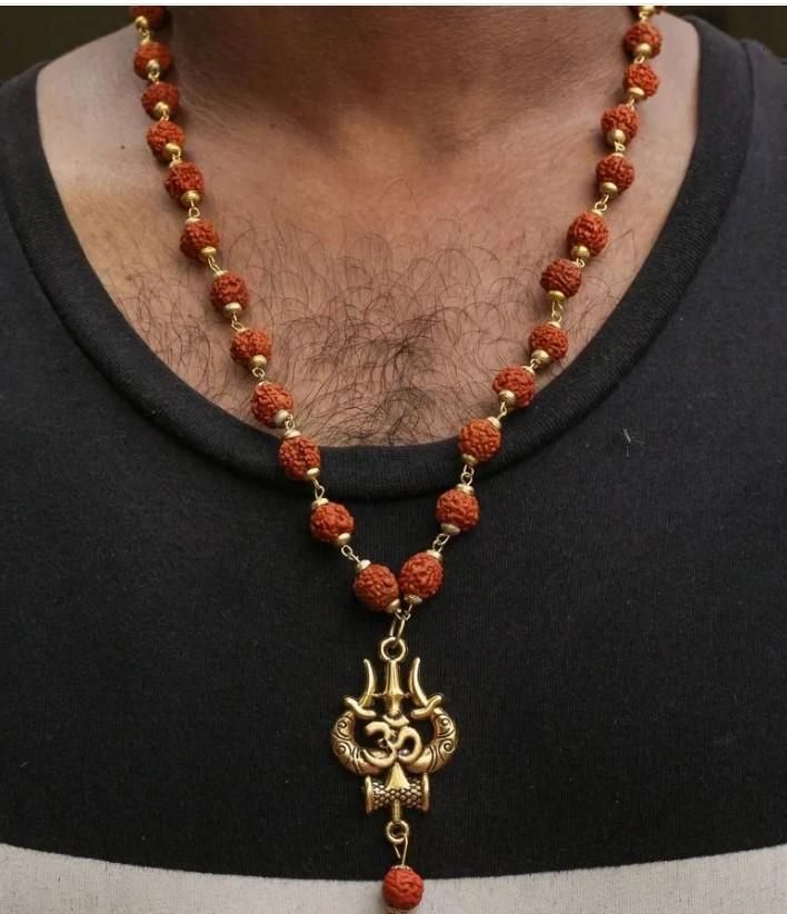 Panchmukhi Rudraksha OM Shiva Trishool Mala 1rp3z3-0h