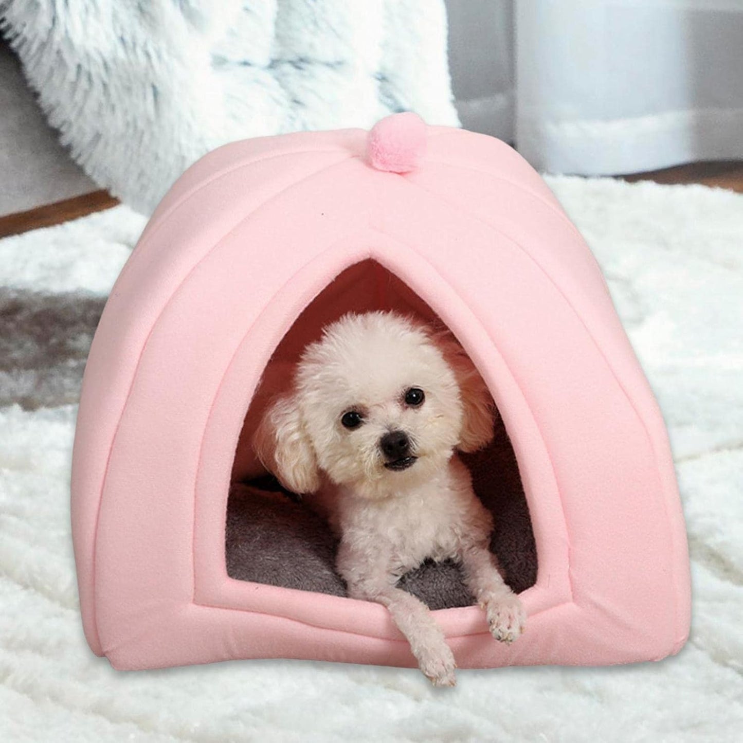 Luxury Igloo-style Pet Tent Bed For Small Dogs And Cats (1 Pc)