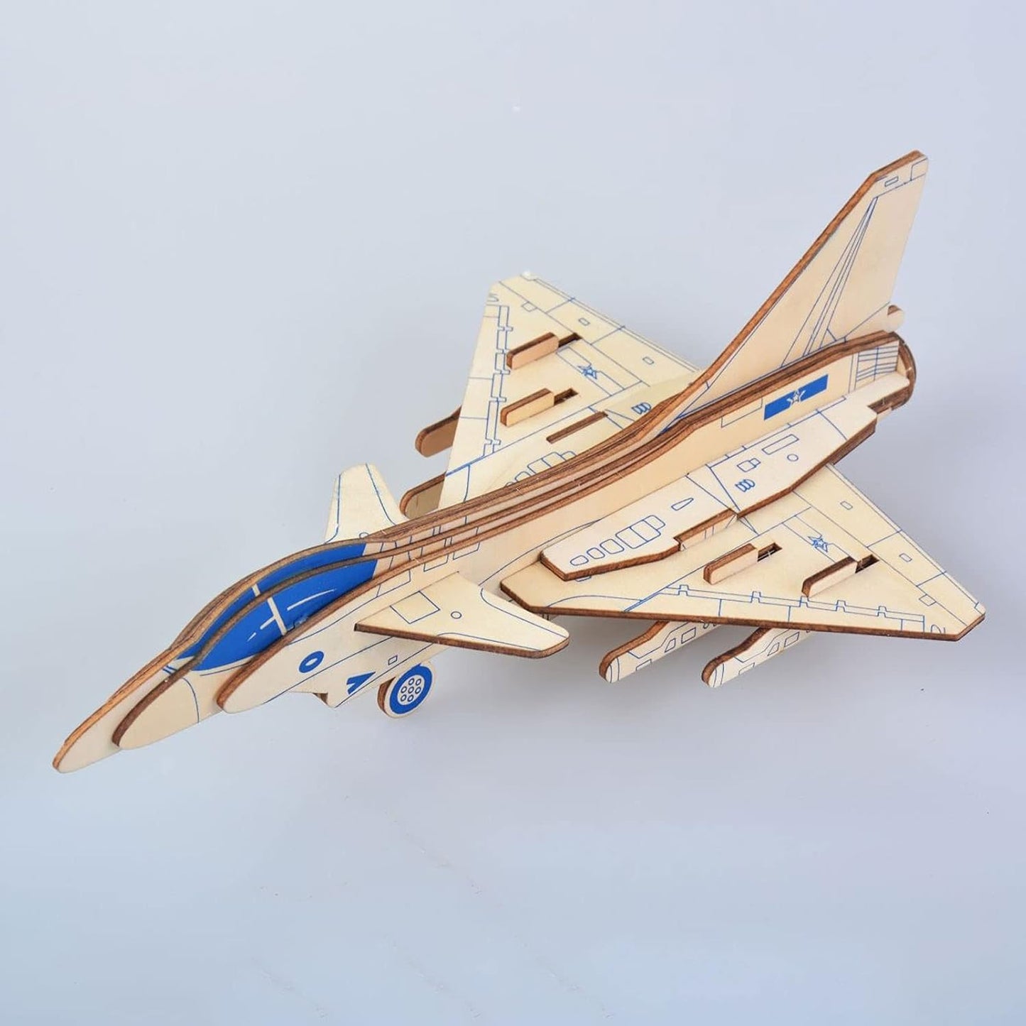 3d Wooden Aircraft Puzzle Diy Assembly Kit (Mix Design  1 Set)