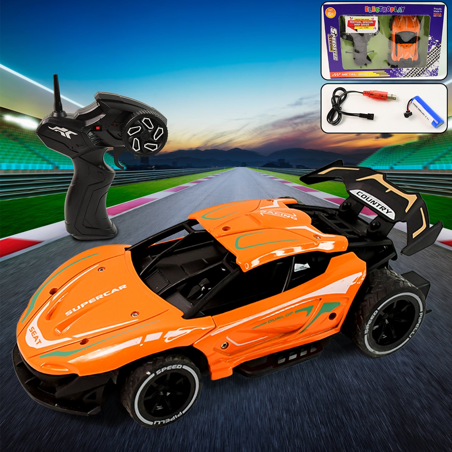 Metal Body High-speed Rc Supercar With Remote Control Racing Car