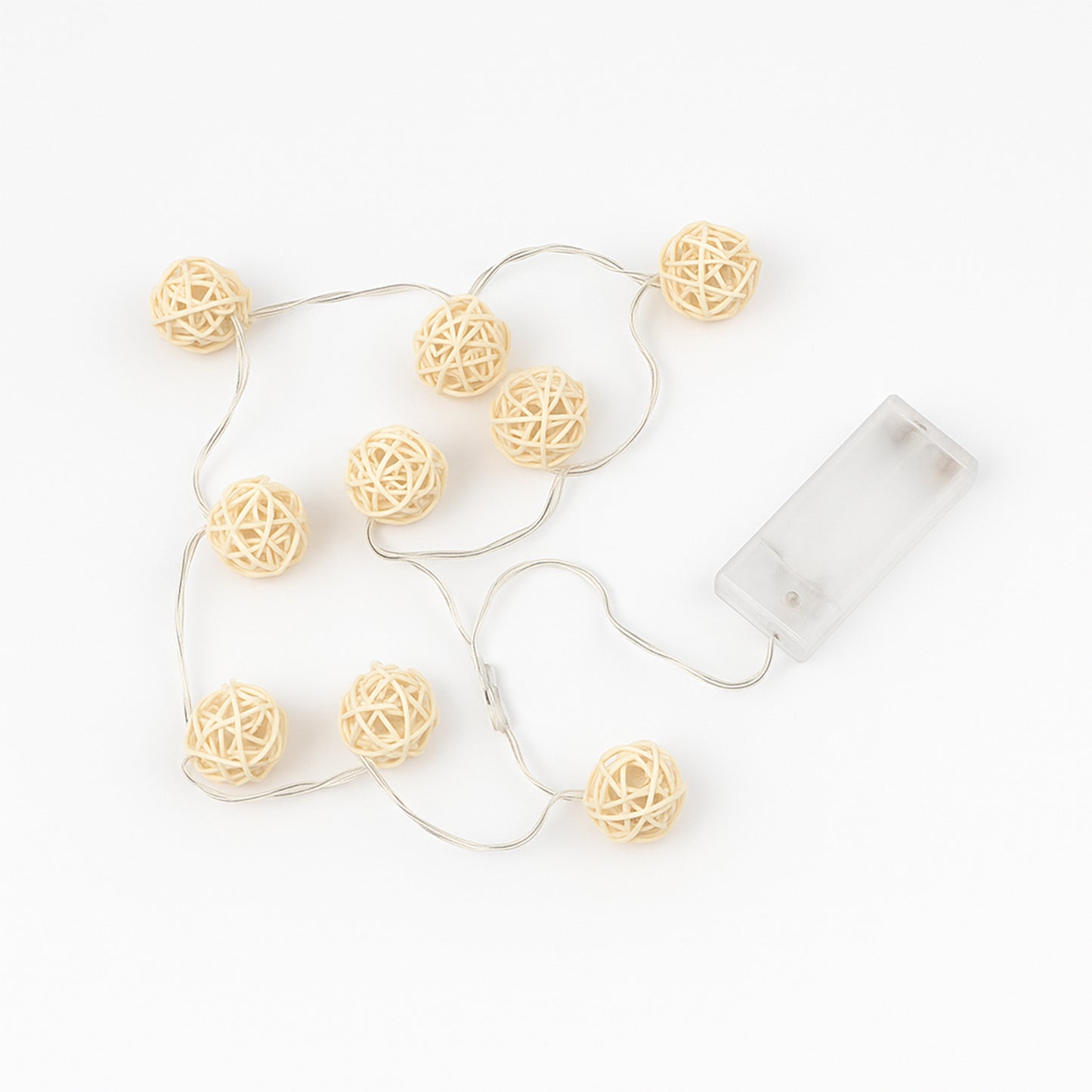 Battery Operated Rattan Ball String Decorative Fairy Lights