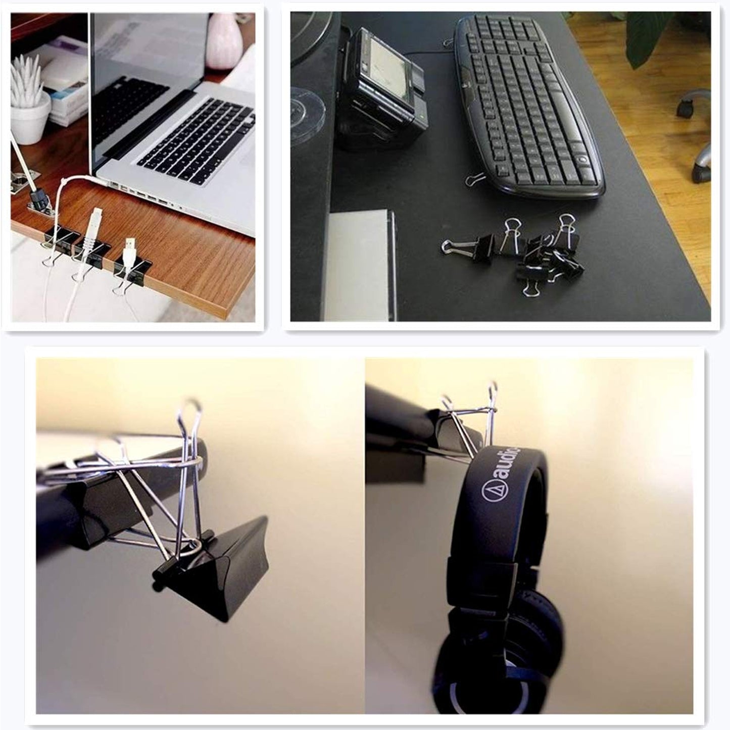 Paper Holding Binder Clips Paper Clips (8 Pcs Set  Mix Color)