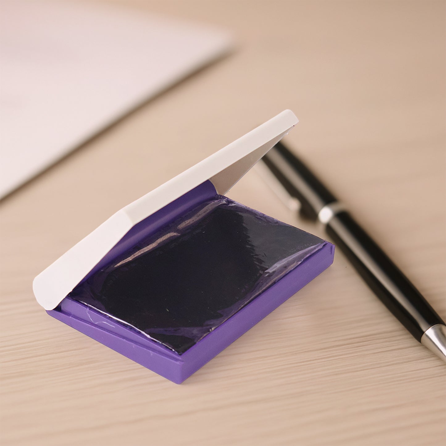 Yasu Plastic Stamp Pad Violet Ink Quick-dry Refillable Pad (1 Pc)