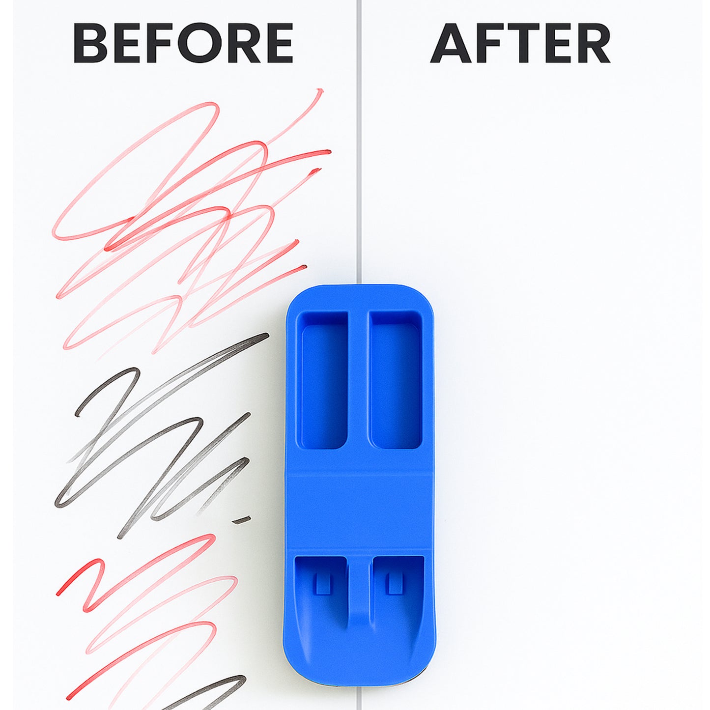 Magnetic 2-in-1 Whiteboard Duster With Dual Marker Holder (1 Pc)