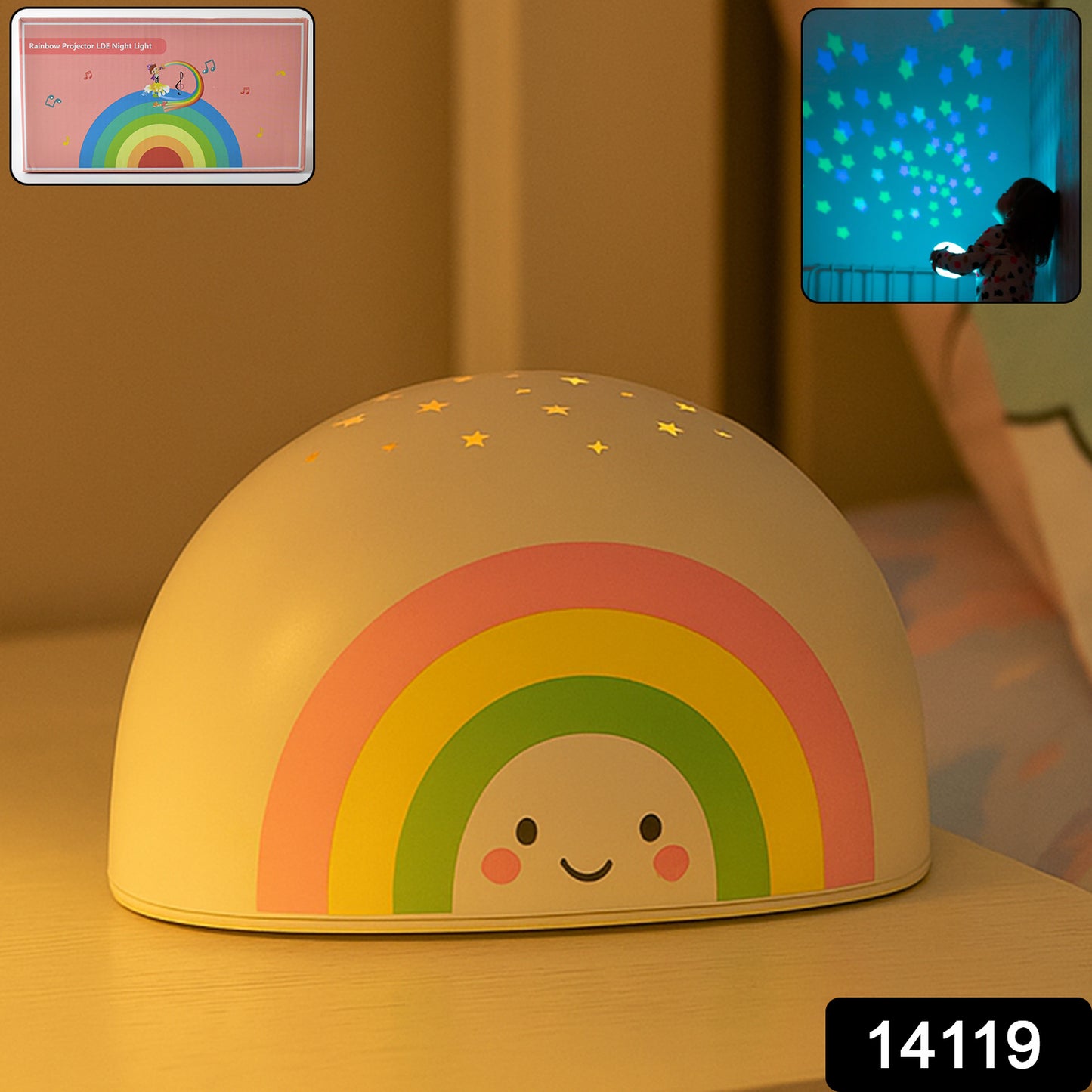 Rainbow Projector Led Night Light For Kids (1 Pc)