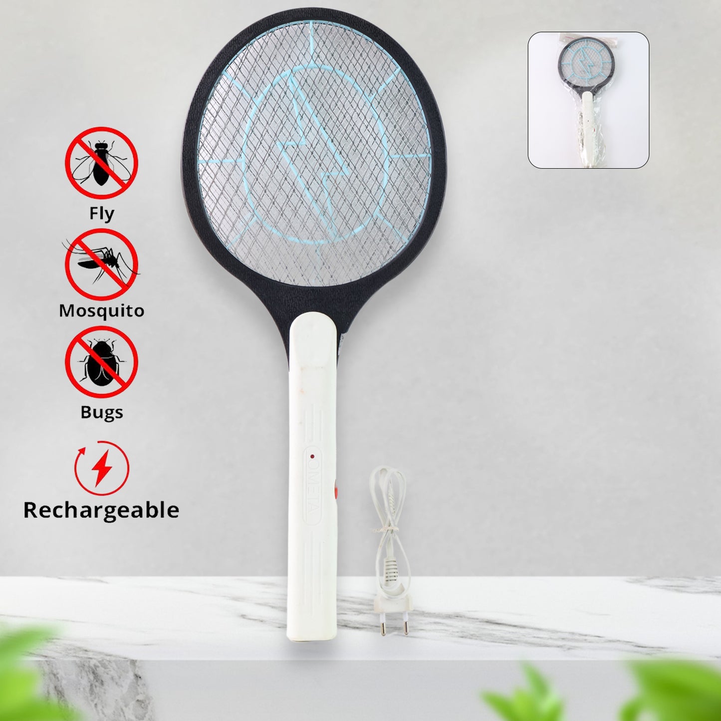 1732 Mosquito Killer Racket Rechargeable Handheld Electric Fly Swatter Mosquito Killer Racket Bat Electric Insect Killer (Quality Assured)