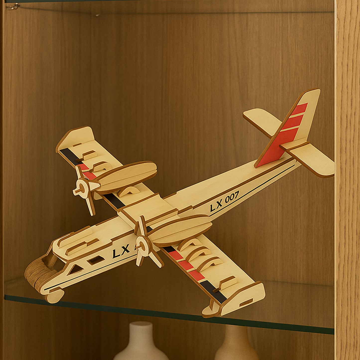 3d Wooden Aircraft Puzzle Diy Assembly Kit (Mix Design  1 Set)