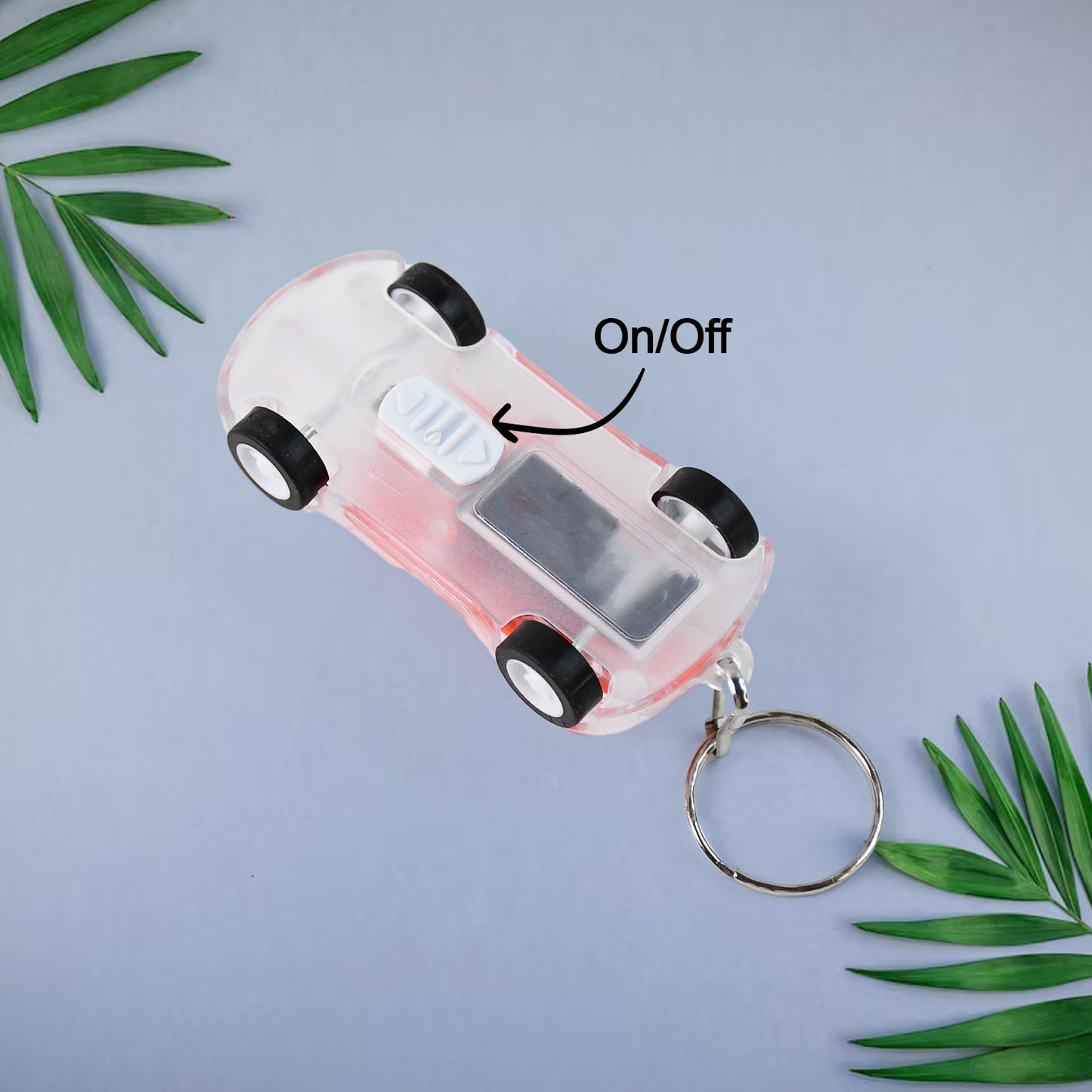 Mini Car Shape Led Keychain Light +(1 Pc Random Color)