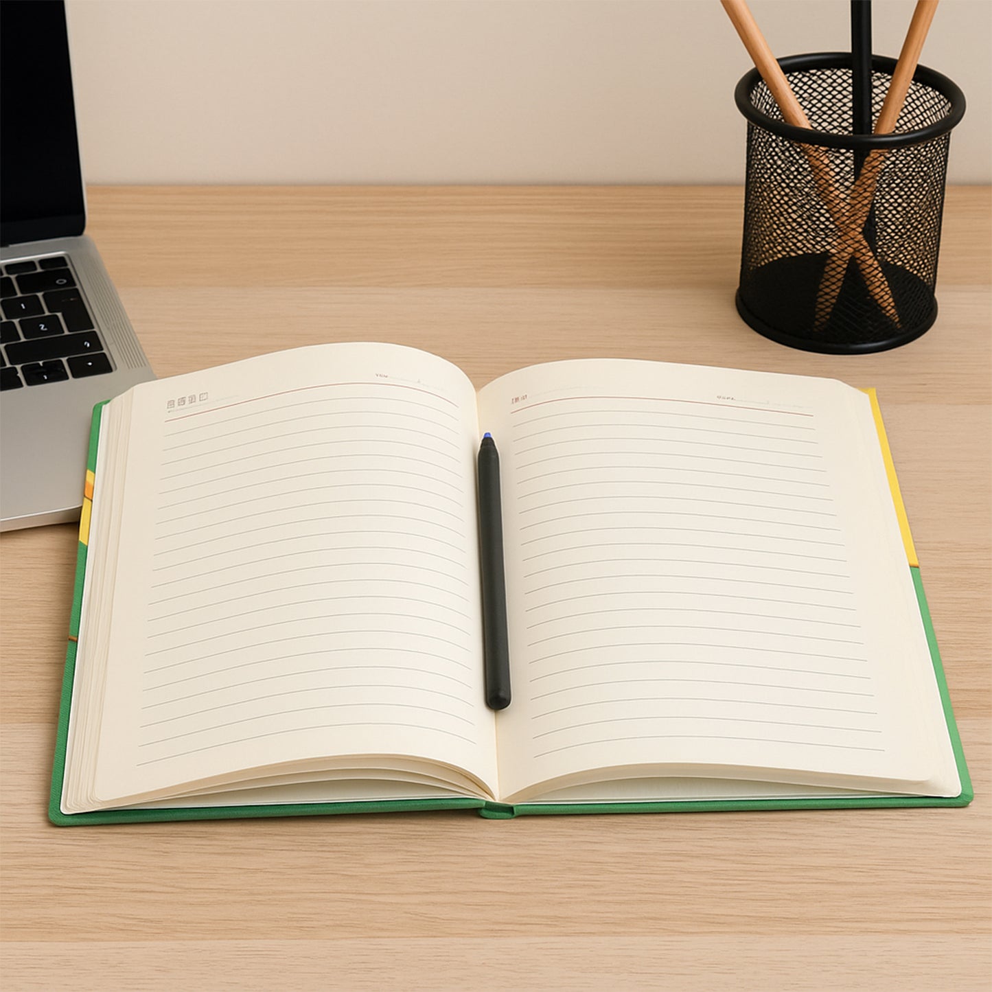 Hardcover Ruled Notebook With Calendar  160 Pages 22x16 Cm (1 Pc)