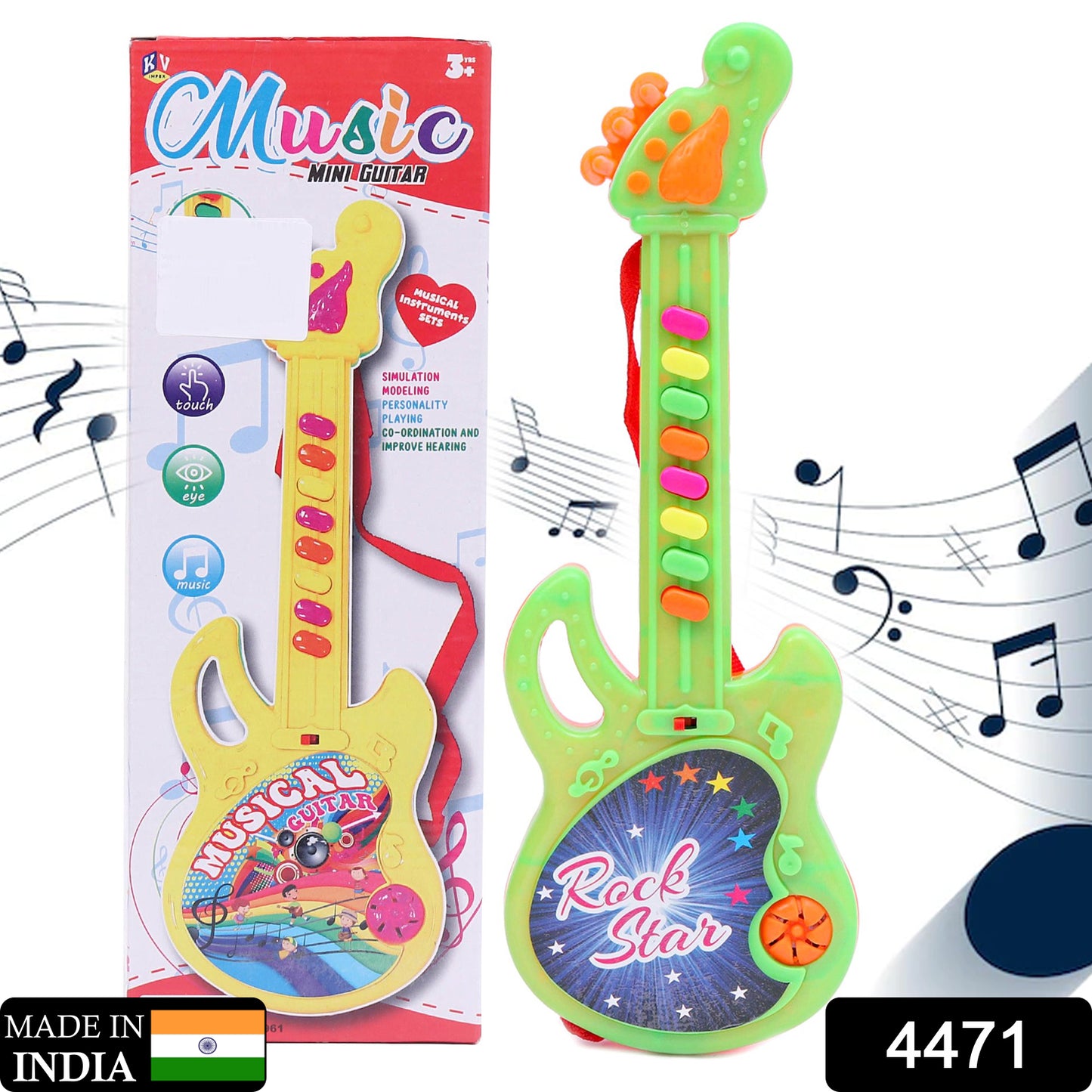 4471 Mini Guitar Colorful With Delightful Music