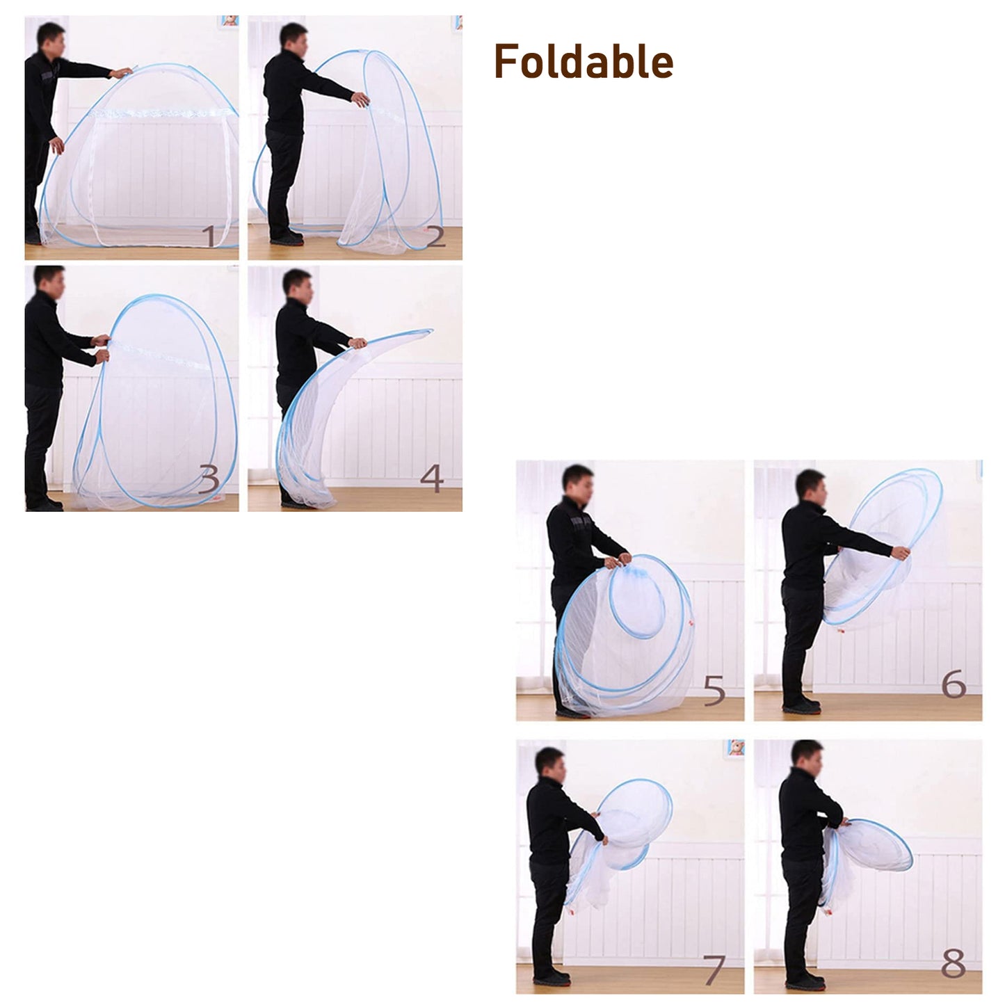 Premium Polyester Foldable Mosquito Net Tent (100 Cm Long  1 Pc)