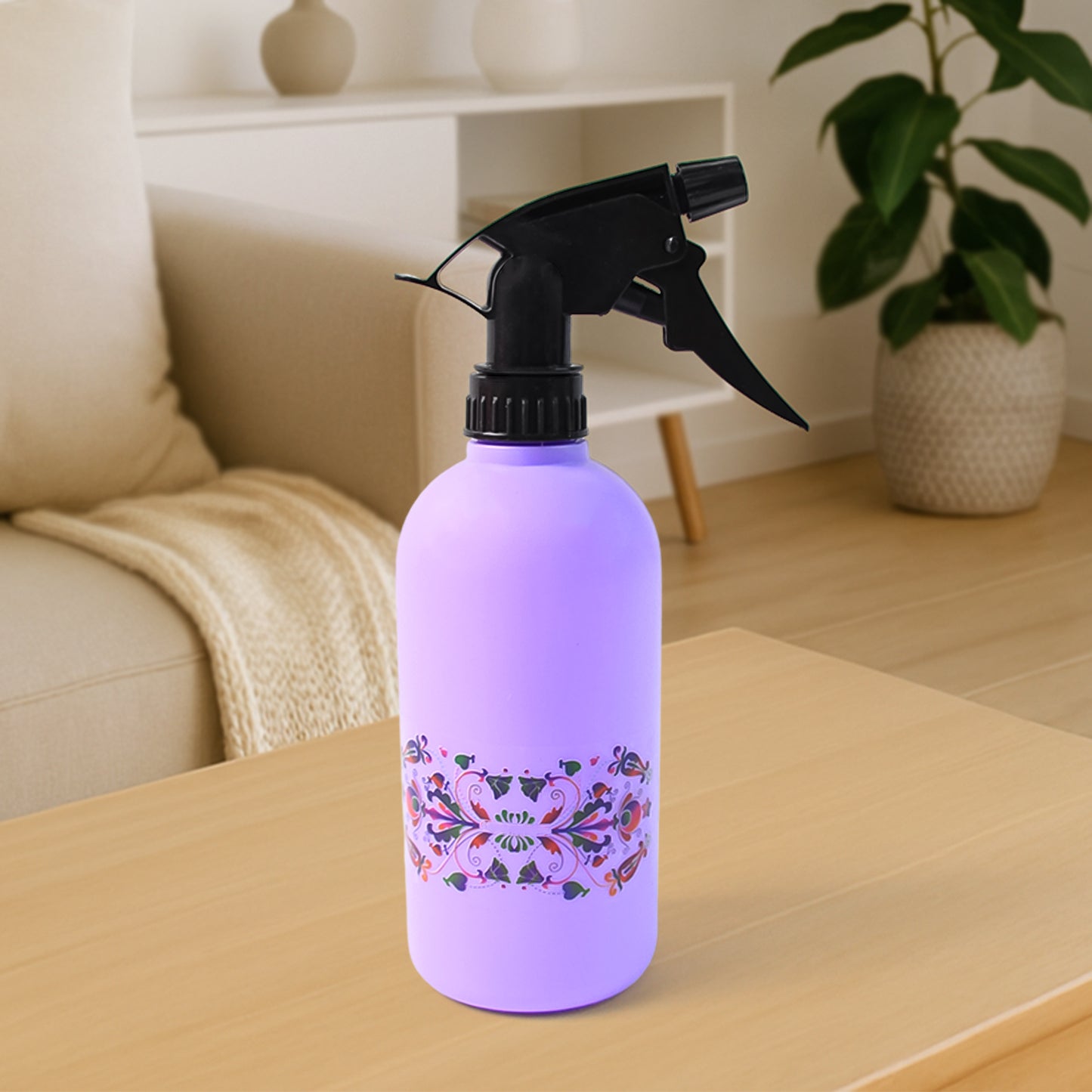 Floral Printed Plastic Spray Bottle (500 Ml)